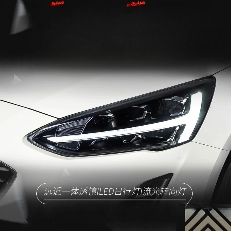 

Фара в сборе для Ford Focus 2019 года, модифицированная, с дневными ходовыми огнями и динамическим светодиодным сигналом поворота