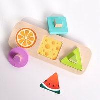 Montessori Toys Baby Wooden Busy Board Sorting Stacking Geometric Blocks Educational Toy Color Shape Recognition Puzzle Toy Gift