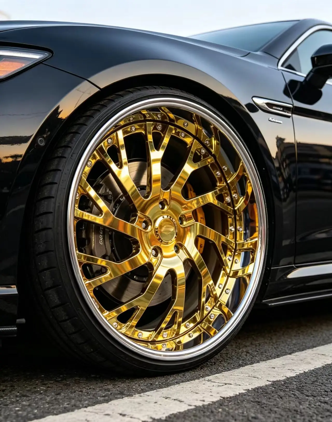 Polished Chrome Rim Forged Wheels 18 20 22 24 26 Inch 5x114.3 5x120 5x130 JJ1953