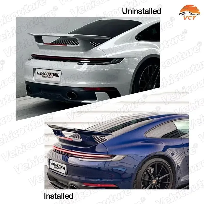 Auto Body Systems Rear Wing Spoiler Tail Wing Kit for 911 992 Carbon Fiber Replacement