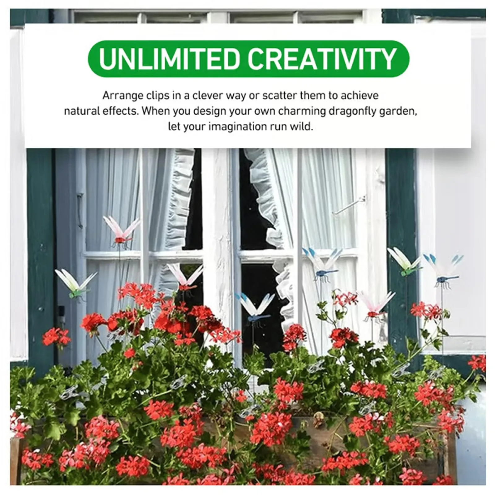 Decorative Windmill Flower Decorative Stake Pot Dragonfly Clip Stake Ornament Simulation Dragonfly Decor Clip Cute 3d Colorful