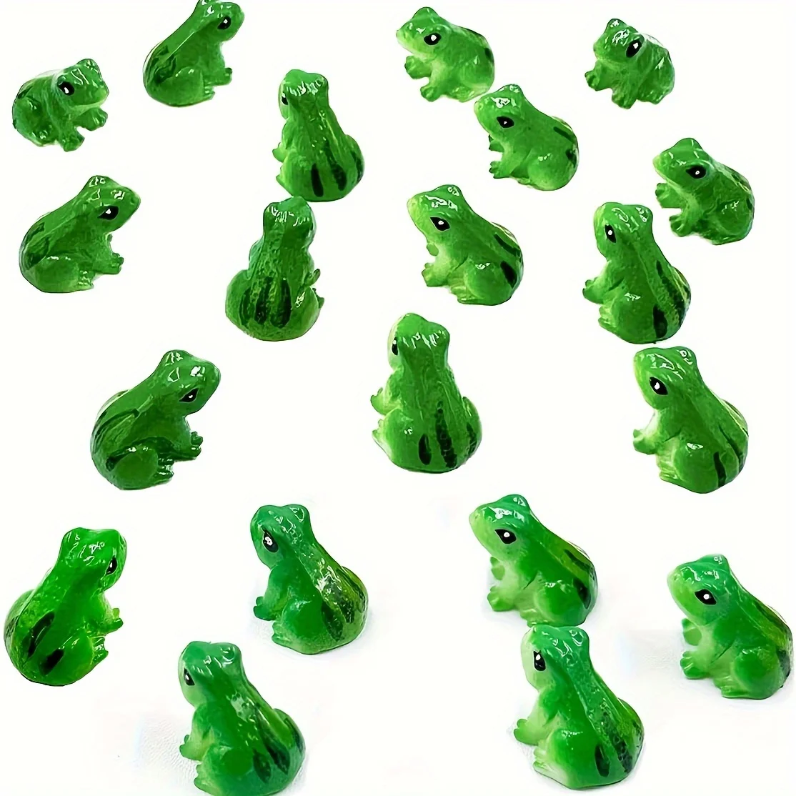 Resin Mini Frog Figurine Cute Animal Statue for Garden Moss Landscape DIY Craft Home Party Decor