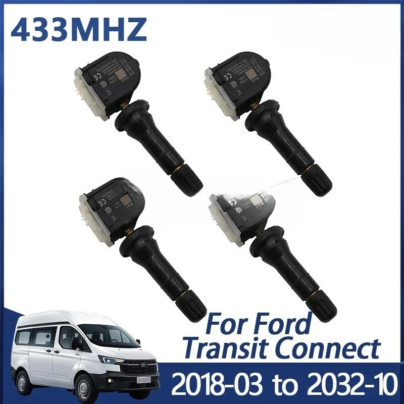 

4 шт., 433 МГц, датчик контроля давления в шинах для Ford Transit Connect 2018-2032, датчик TPMS F2GT-1A180-CD F2GT-1A180-CB