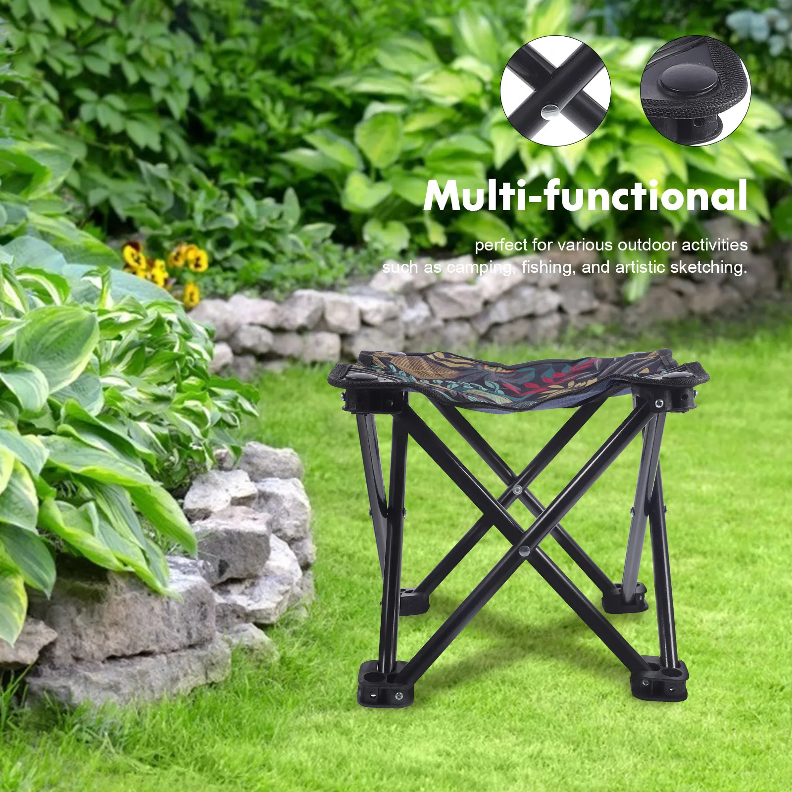 

Lightweight Folding Stool Oxford Cloth Small Portable Foldable Stool Outdoor Camping Fishing Seat Portable Benches