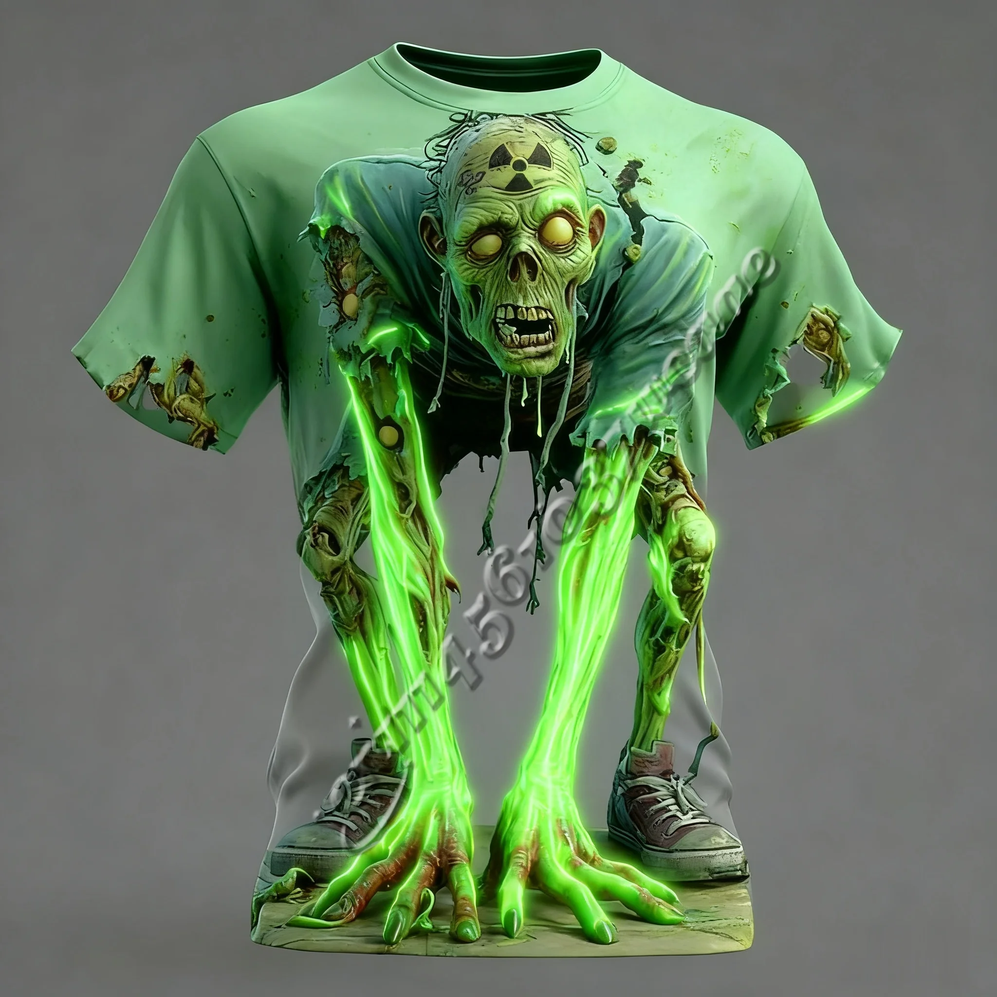 Halloween Zombie Theme T‑Shirt Collection Unisex Horror 3D All‑Over Print Crew Neck Short Sleeve Party Top FamilyMatching