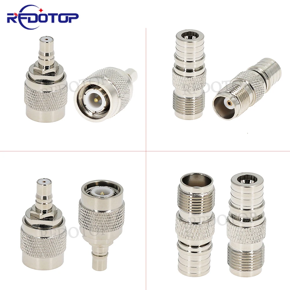 

10Pcs/Lot TNC Male Female to QMA Male Female Straight Adapter High-Quality50 Ohm Nickel plated RF Converter Connector