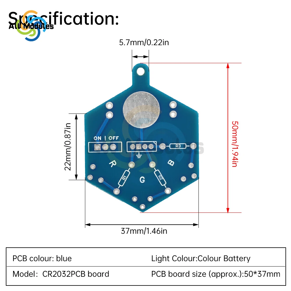 RGB LED Light Circuit Board Welding Practice DIY Electronic Beginner Learning Welding Fun DIY Kit for Student Laboratory