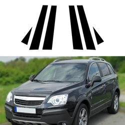 Fit For Vauxhall Antara 2007-2014 2013 2012 2011 2010 Gloss Black Pillar Post Door Window Trim Decoation Cover Decal Sticker