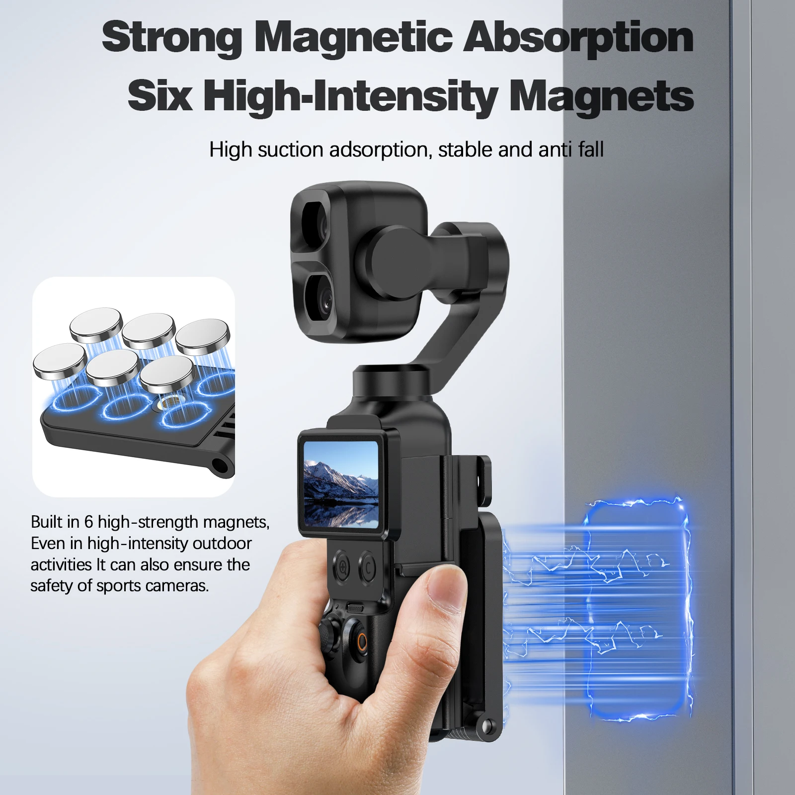 Magnetische Silikon-Schutzhülle für DJI Osmo Pocket 4/4P Rutschfest Sturzsicher Stoßfeste Kameraabdeckung mit Starker Absorption – Detail 4