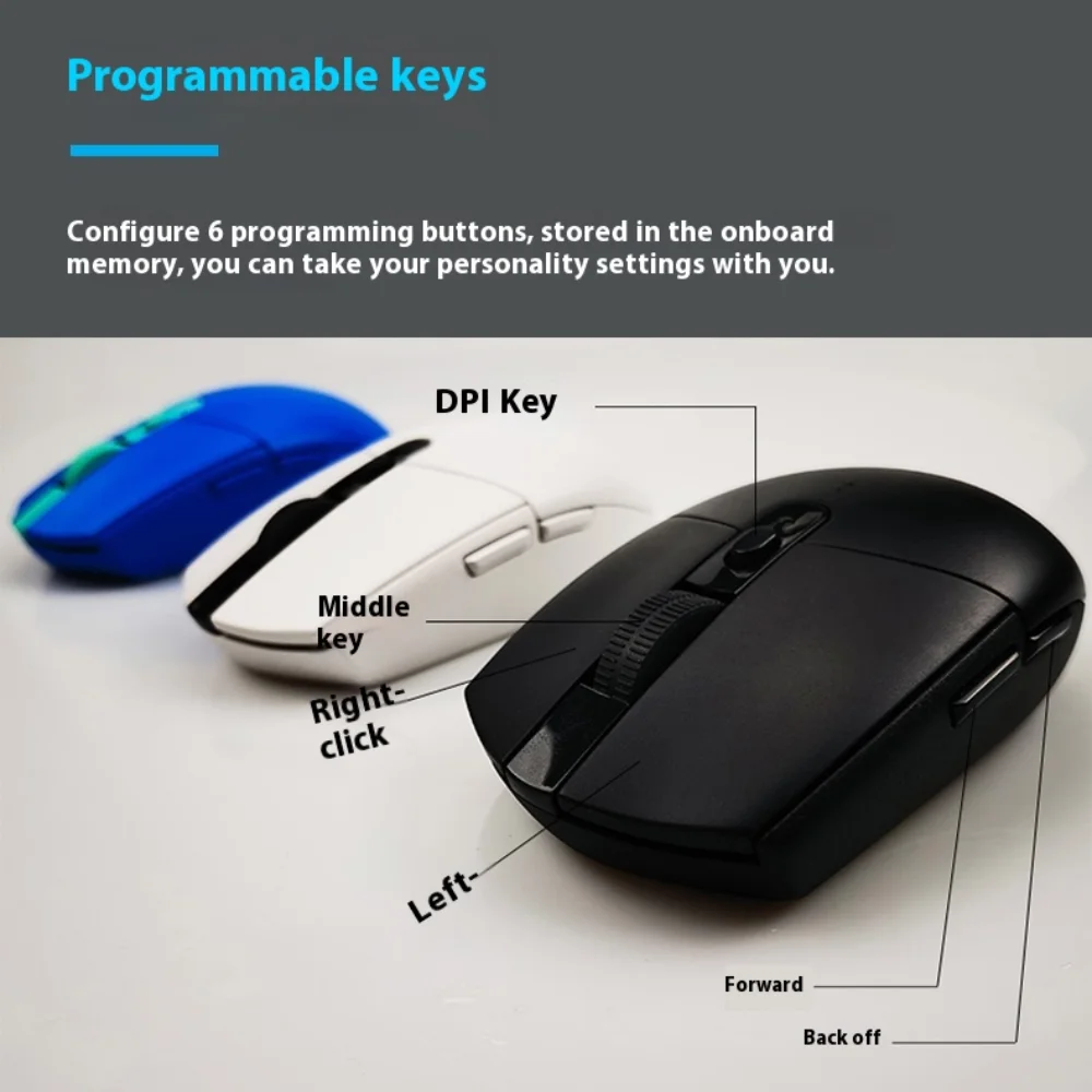 Logitech G304 vitesse de lumière souris sans fil jeu Portable Esports périphérique Programmable bureau ordinateur Portable souris LOL ﻿