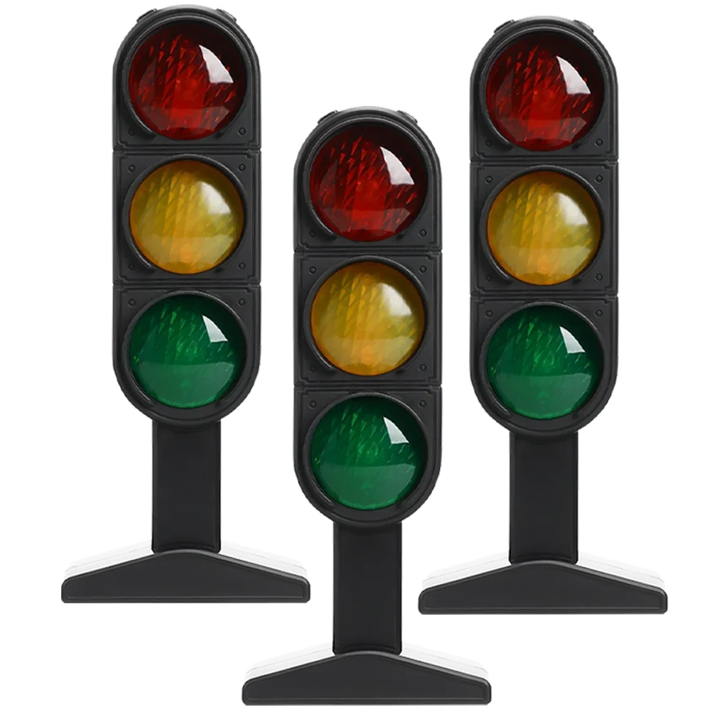 

3 Pcs Traffic Light Kids Toys Educational Model Models Crosswalk Signal Lamp Childrens Lights for Props The