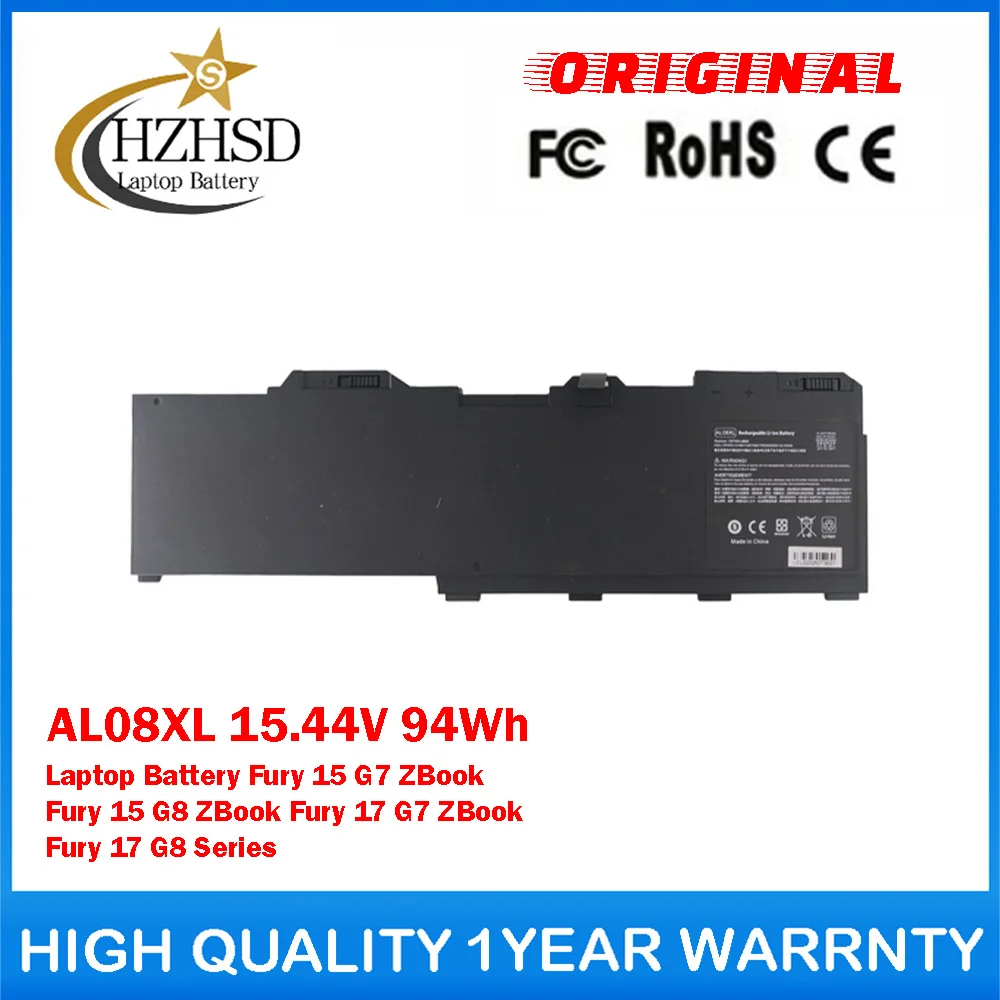 Batería original genuina para portátil AL08XL 15.44V 94Wh para HP ZBook Fury 15 G7 ZBook Fury 15 G8 ZBook Fury 17 G7 ZBook Fury 17 G8