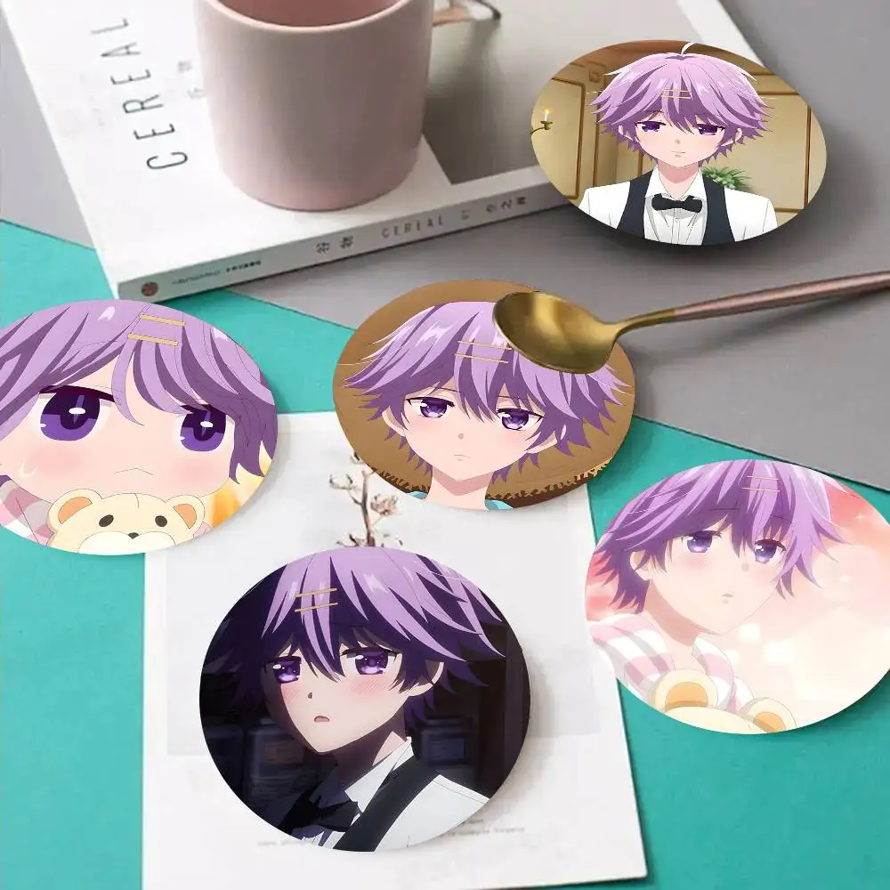 1pc Juri Vampire Dormitory Wooden Coaster Colour Printing Cup Mat Home Desk Decoration Gifts