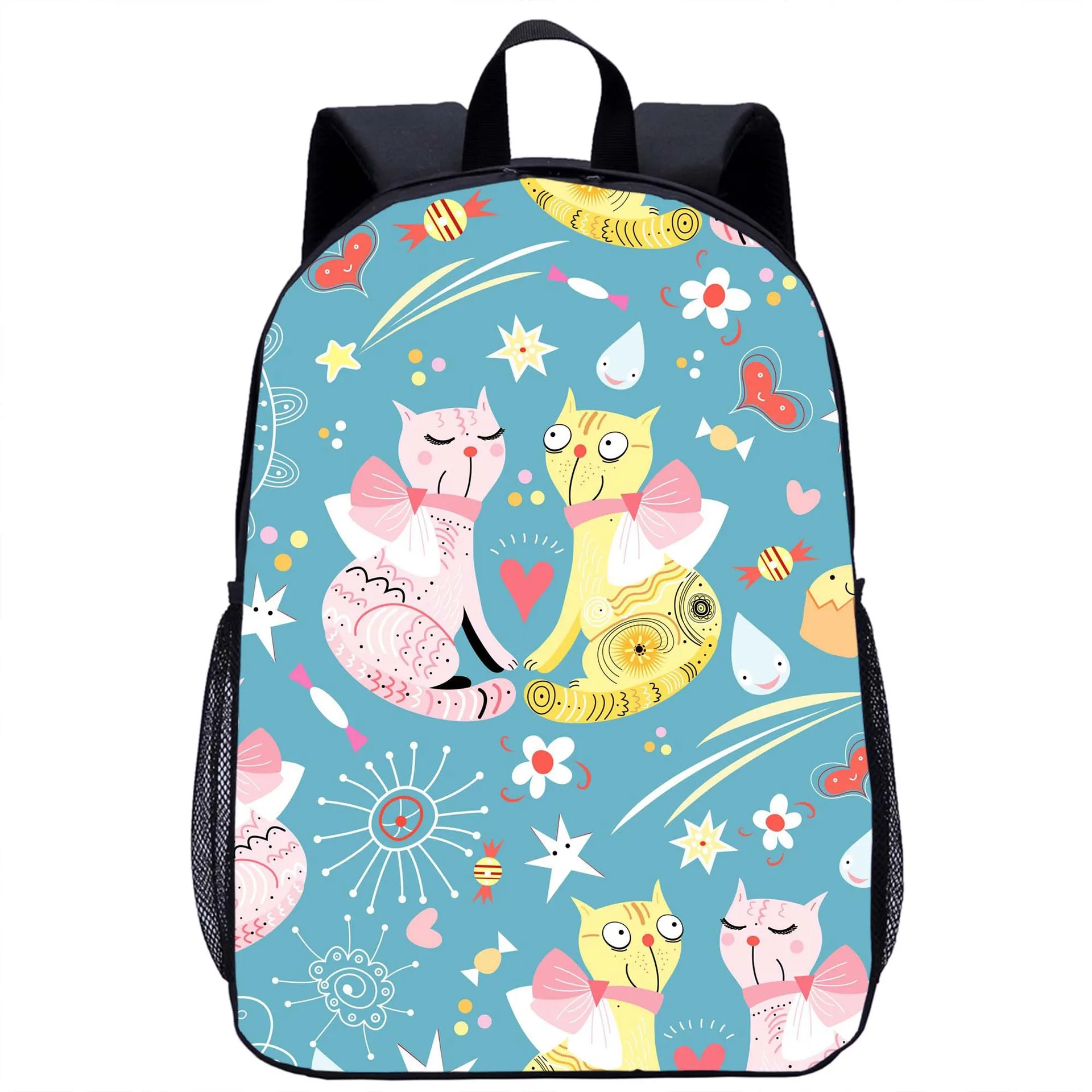 Cute Cartoon Cats Print Backpack for Kids Teens Adults Student School Bags Women Men Travel Backpack Laptop Rucksack Lightweight