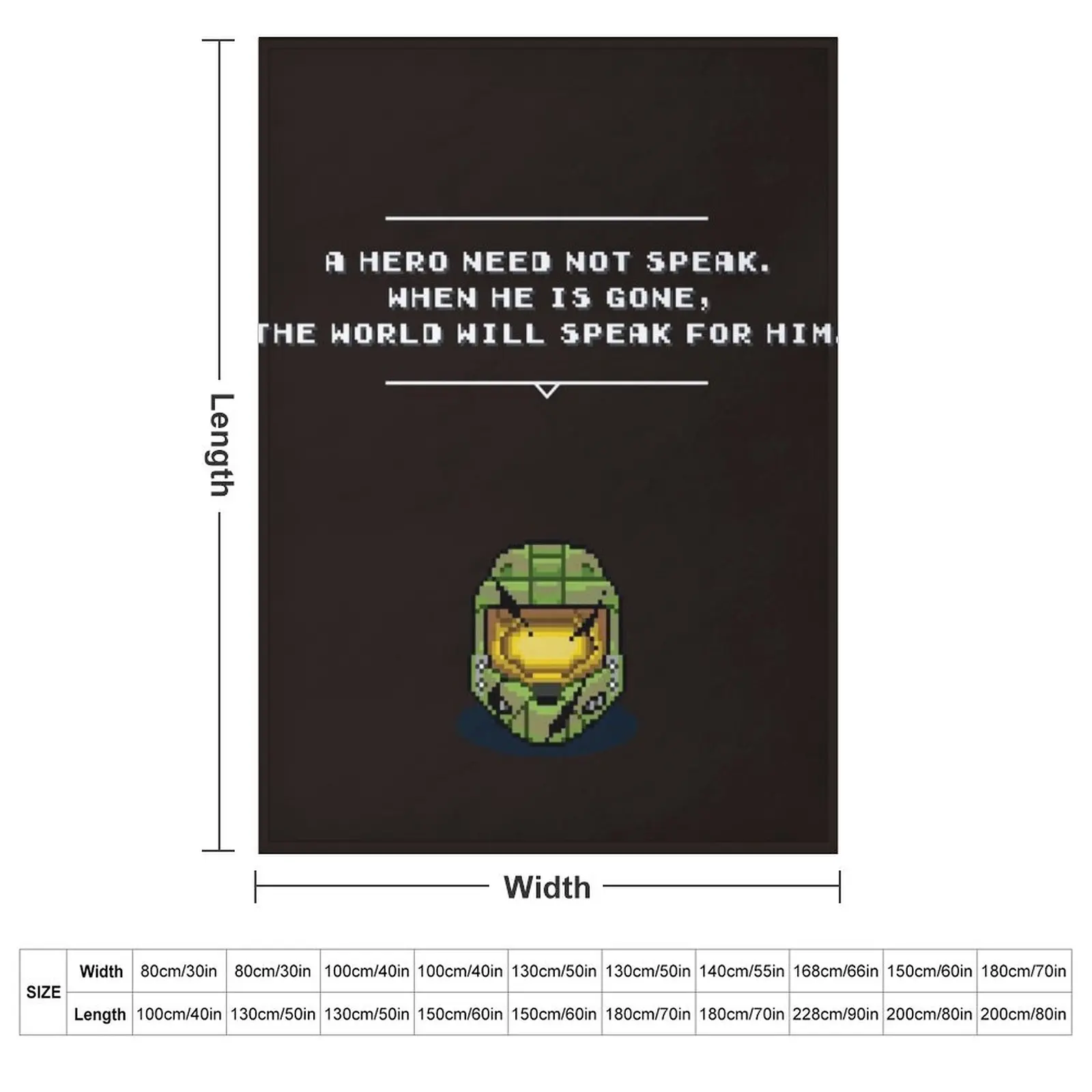 Master Chief Helmet Throw Blanket Hairy Soft Big Blankets