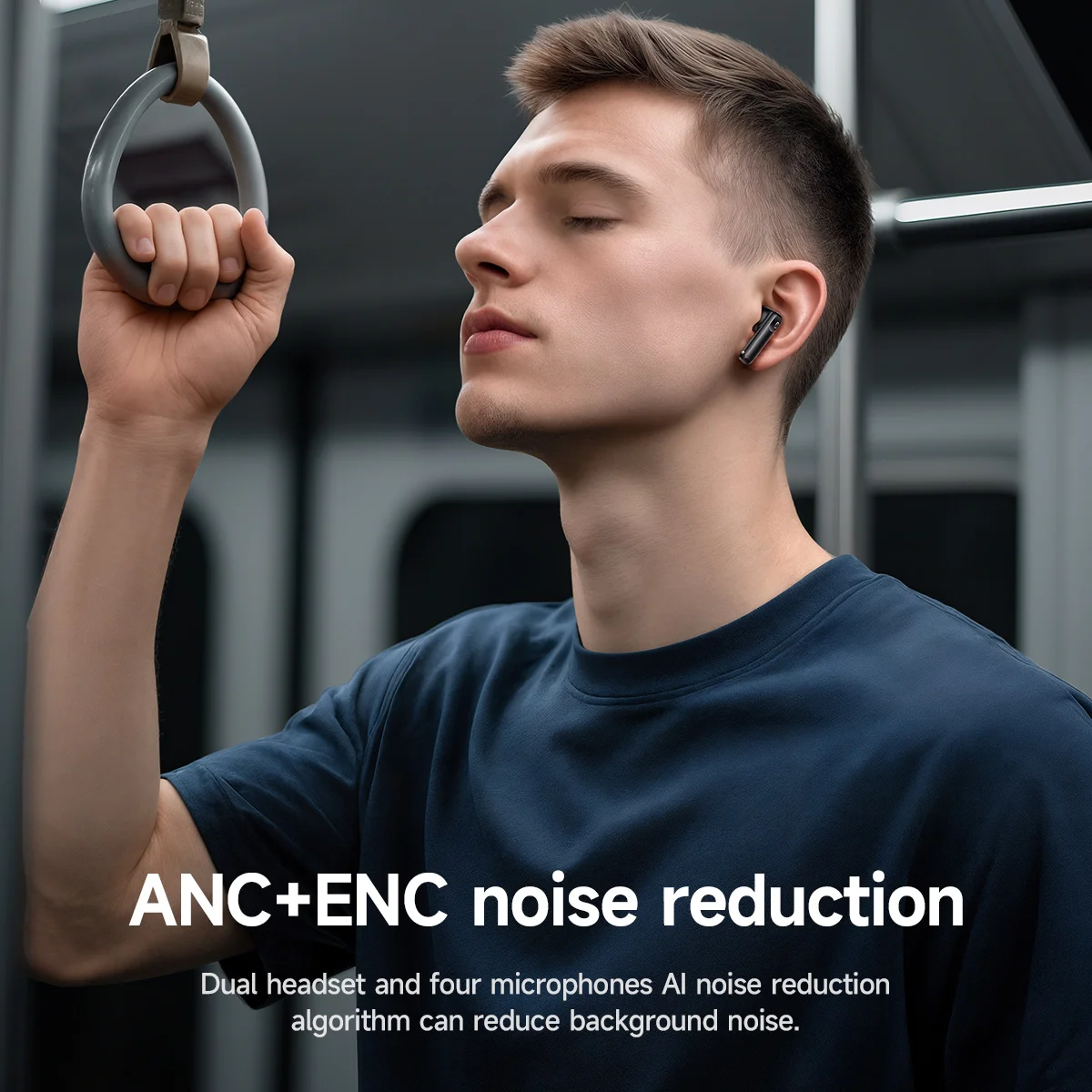 HOCO EQ27 Smart AI Translation Headset ANC,ENC Noise Cancelling with APP Control Function Wireless Earphones Portable Headphones view 4