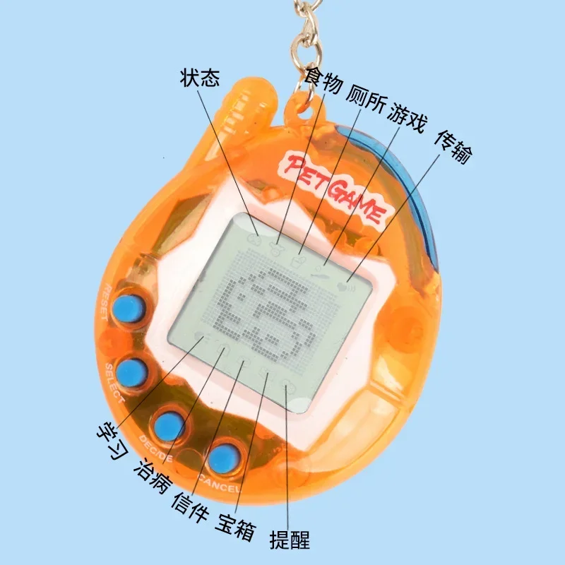 1PCs Transparent Electronic Pets Tamagotchi 90S Nostalgic 168 Pets In One Virtual Cyber Digital Pet Toys Pixel Funny Play Toys