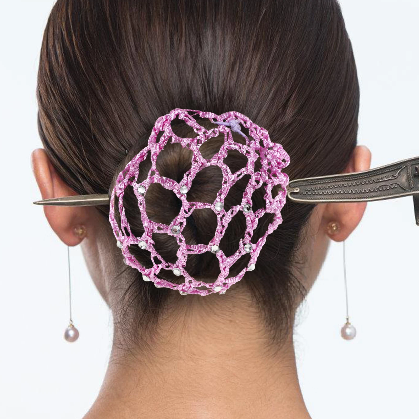 

3pcs Hairnets Women Elastic Mesh Net Bun Wrap Hair Accessories Food Service Workers Convenient Hair Nets Sophisticated
