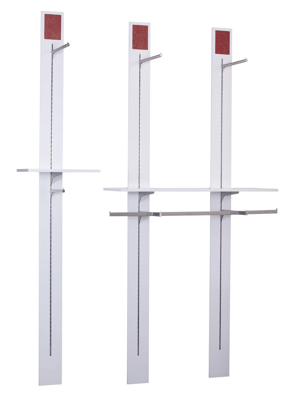 Retail store hanger metal wall-mounted clothing display rack metal clothing display rack