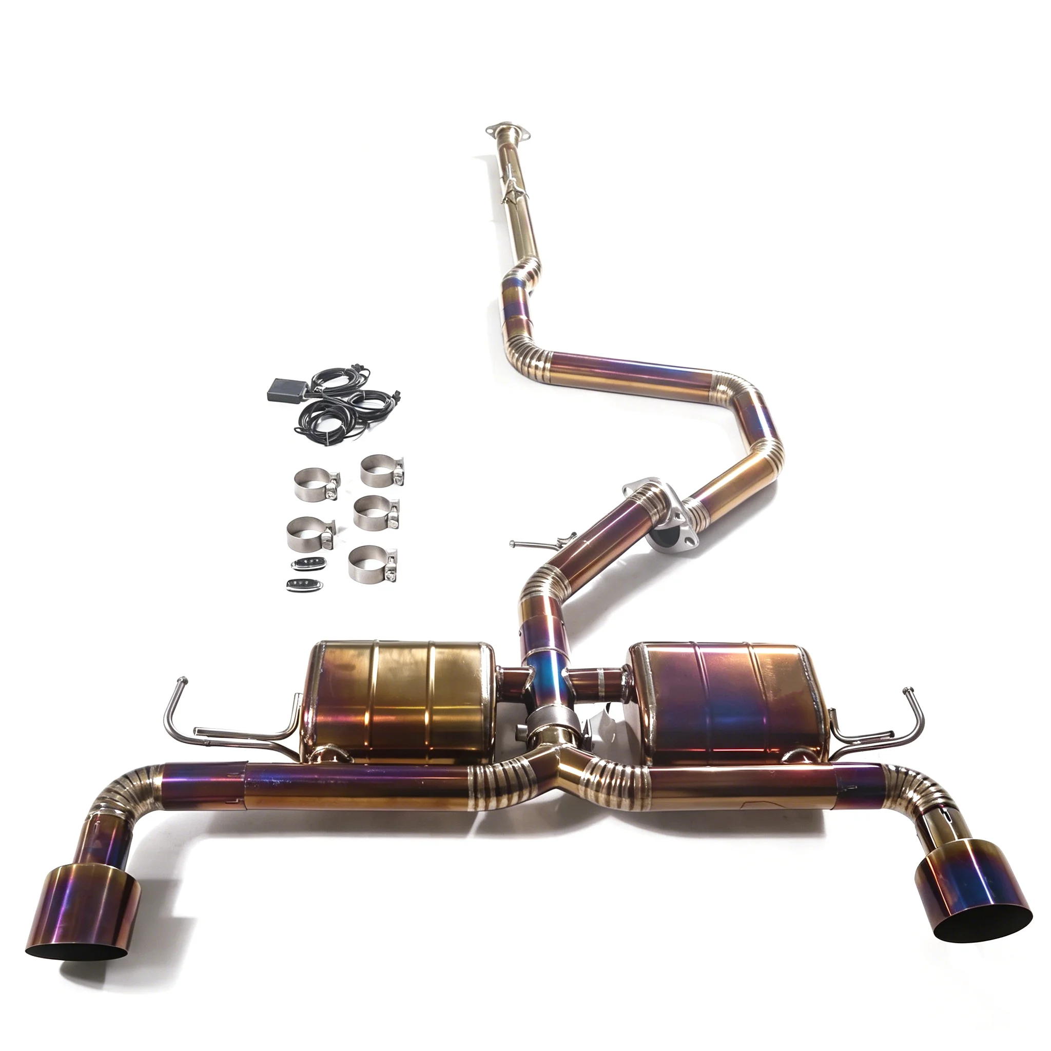 GFC/Suitable for 2017-2025 Hyundai I30 N 2.0T Catback Titanium Valvetronic - High-performance exhaust system with dual outlets