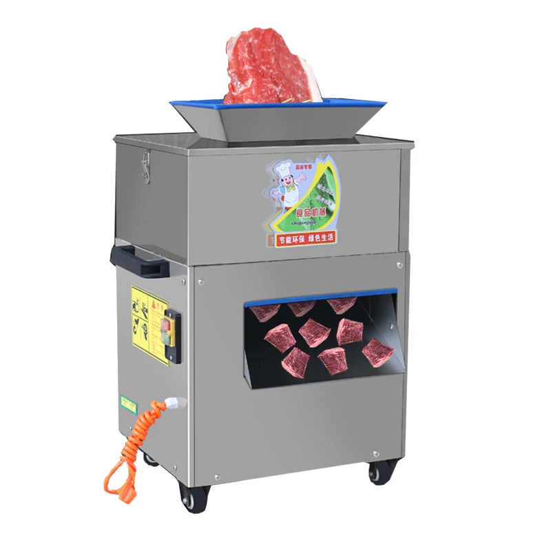 

Restaurant Electric Beef Diced Machine Frozen Meat Slicer Meat Cutting Machine Chicken Duck Fish Cube Cutting Machine