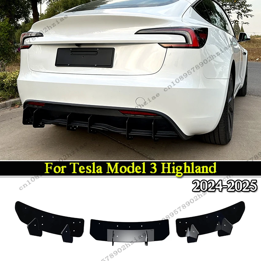 

Для Tesla Model 3 Highland 2024-2025 задний нижний объемный бампер, диффузор, защита, разветвитель, внешние аксессуары, комплекты кузова