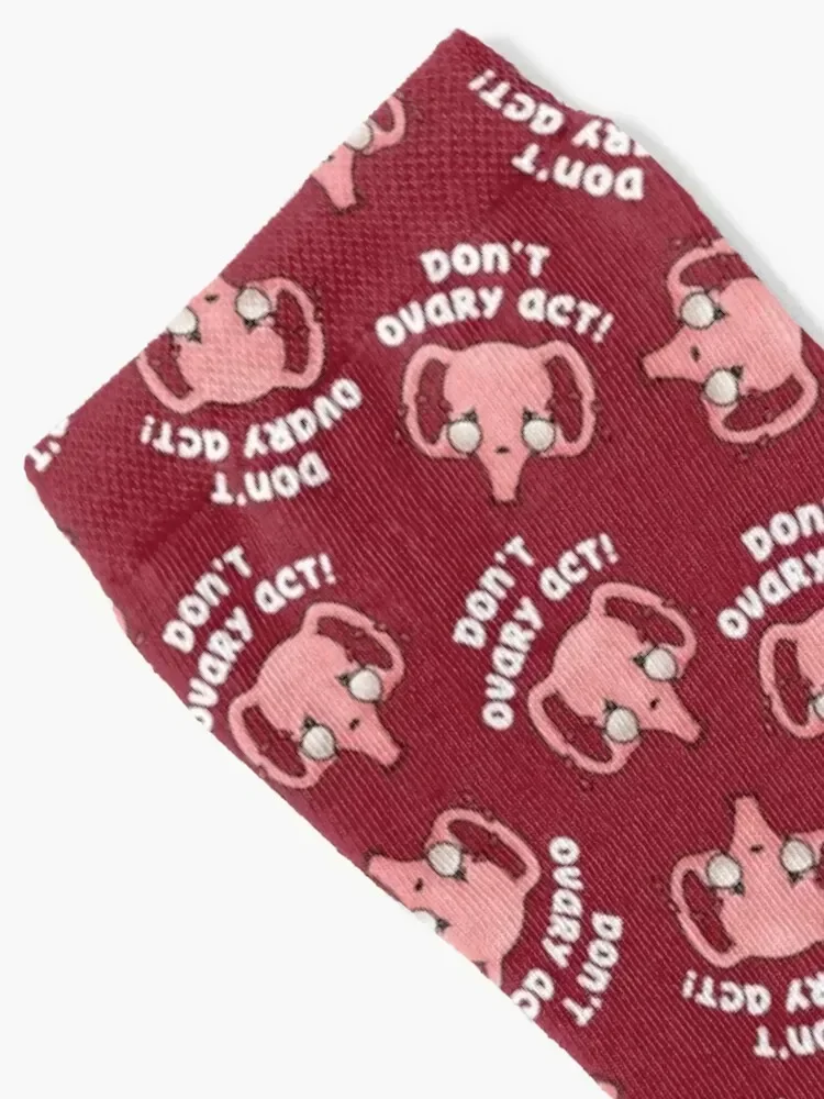 Don't Ovary Act, Uterus Strong in Red Socks kids cute Novelties soccer anti-slip Socks Ladies Men's