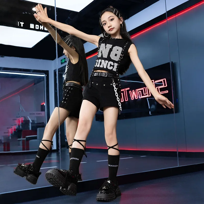 أزياء الهيب هوب للأطفال، أزياء المجموعة الكورية للفتيات، رقص الجاز للأطفال، أزياء الهيب هوب العصرية لعمر 9-14 سنة