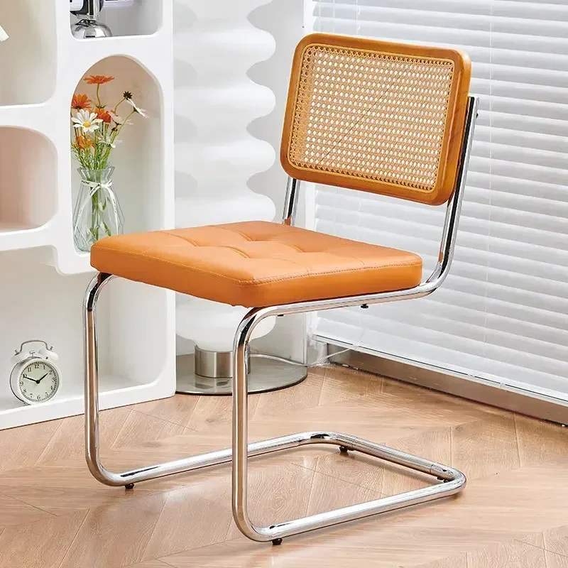 Multi-functional Nordic woven rattan chair, household dining table, chair, dining chair, study, living room, back chair Durable