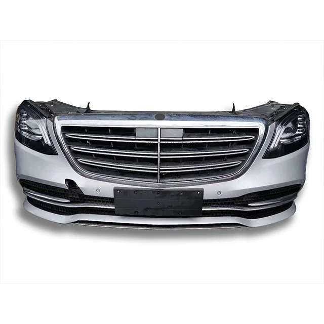 

The Front Bumper Assembly for S W222 Includes Grille Radiator Electronic Fan Beams