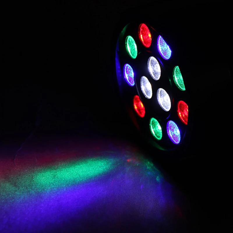 12 RGB LED الاتحاد الأوروبي/الولايات المتحدة التوصيل المرحلة ستروب ضوء 8CH الإضاءة ليزر العارض نادي الحفلات