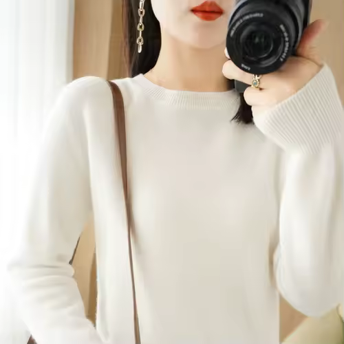 Autumn And Winter Cashmere Sweater Women's Crew Neck Pullover Casual Knitted Top Women's Short Undercoat Fashion 18 Colors - Image 8