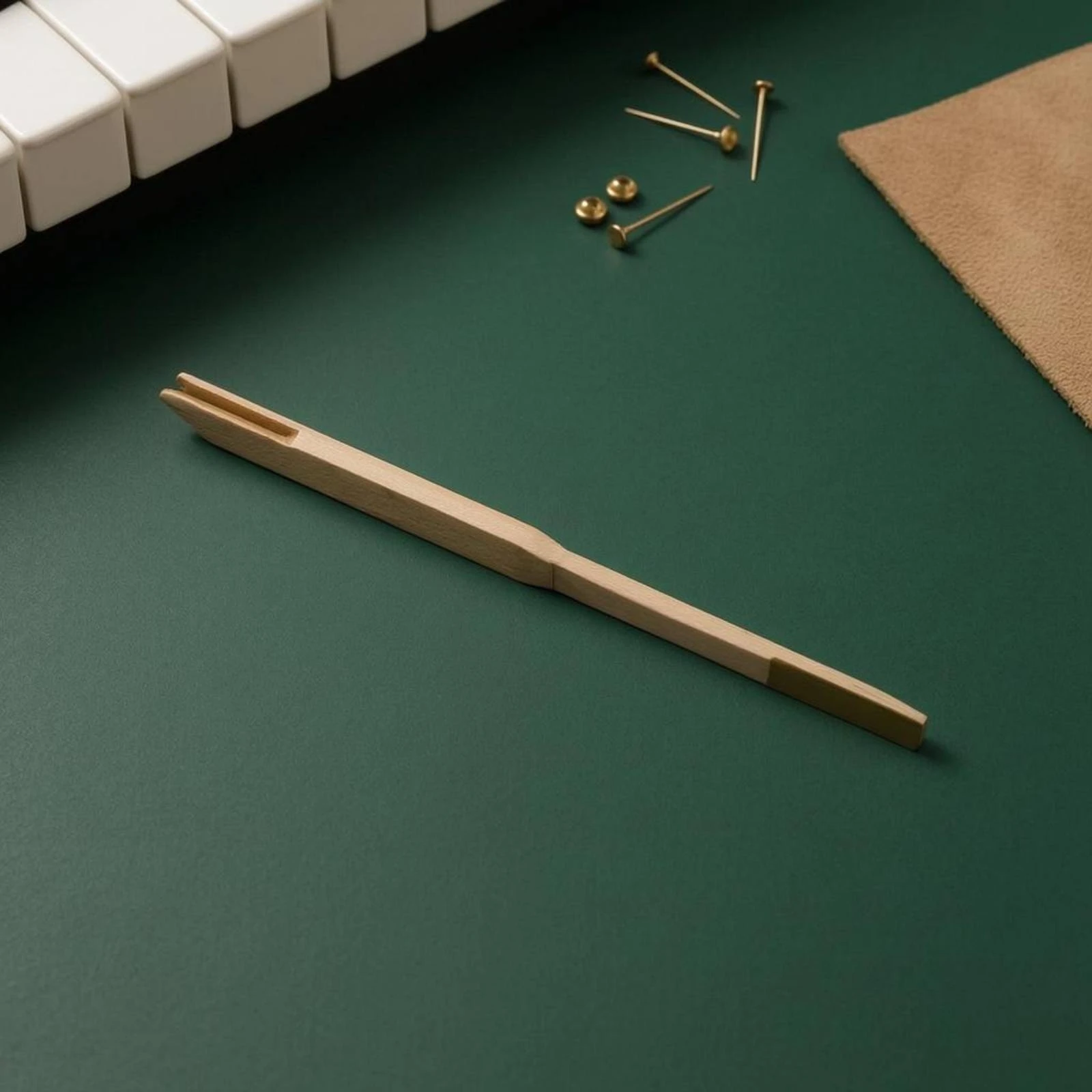 Piano Pin Polishing Tool Maple Wood Piano Pin Maintenance Stick Instrument Care Long Narrow High-Gloss Shine