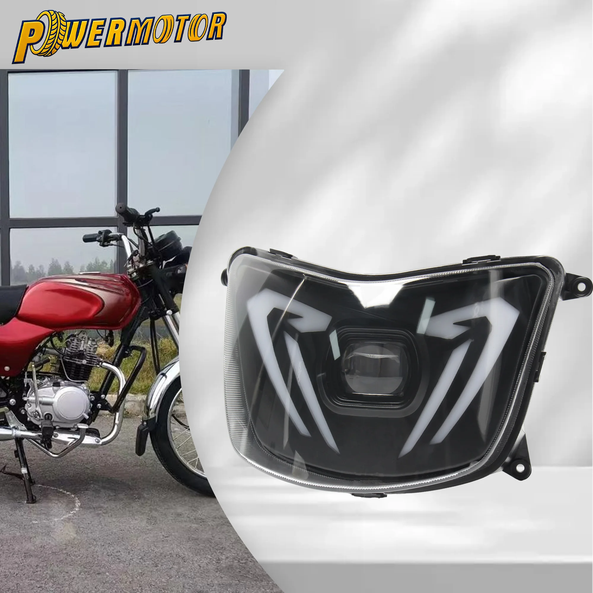 

Motorcycle Head Light LED Headlight H4 Daytime Running Lights For BOXER CT100 CT110 KS Dirt Bike Headlamp Retrofit Parts Enduro