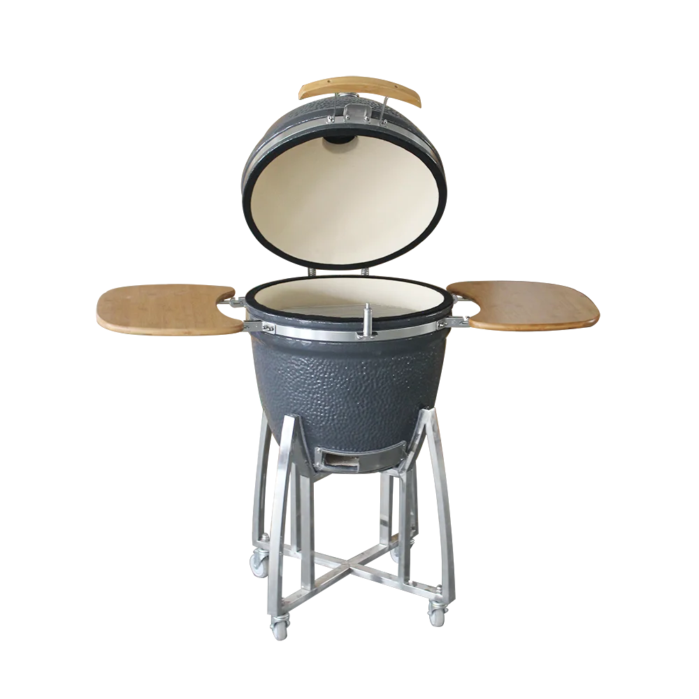 

Портативный гриль-барбекю Kamado с рисунком апельсиновой кожуры OEM, керамическая форма, угольная гриль для приготовления пищи на открытом воздухе и кемпинга