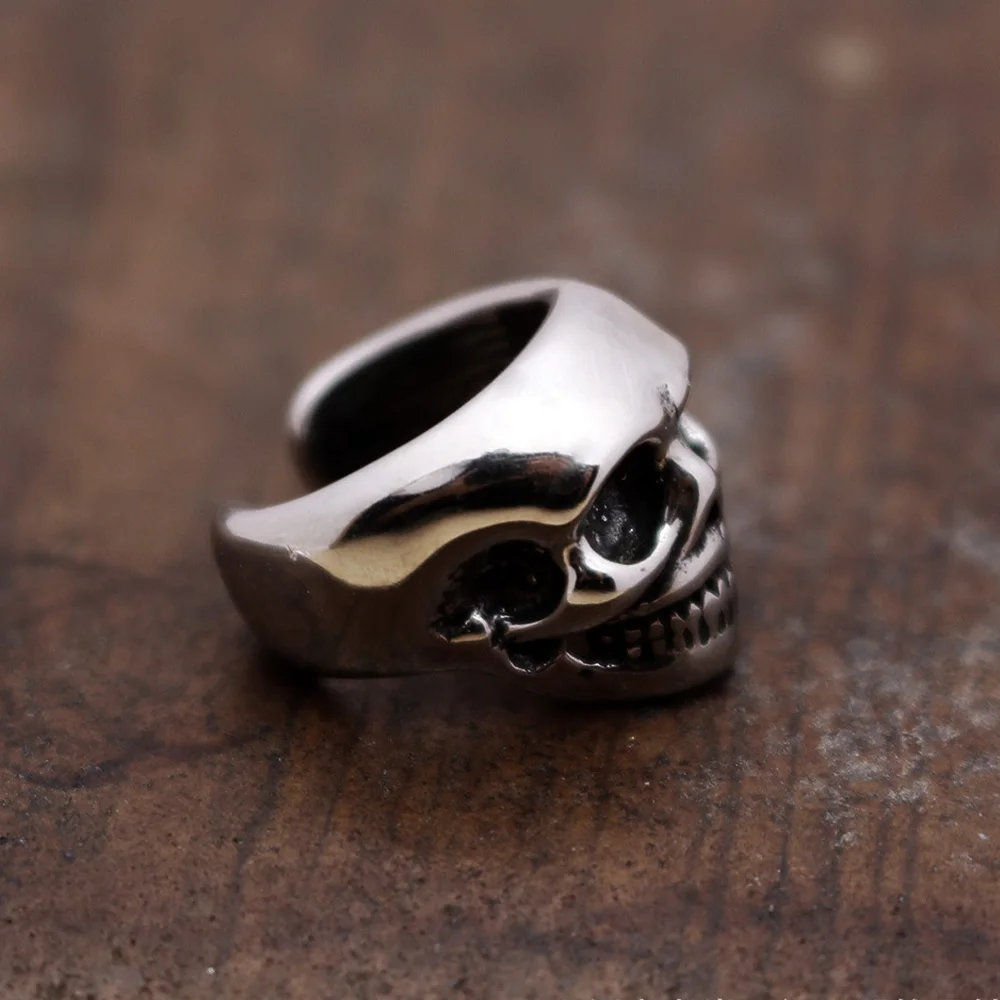 Retro Skull Helix Non-Pierced Ear Clips for Men Women Stainless Steel Punk Gothic Edgy Jewelry Rock Hiphop Accessories Cool Gift view 6