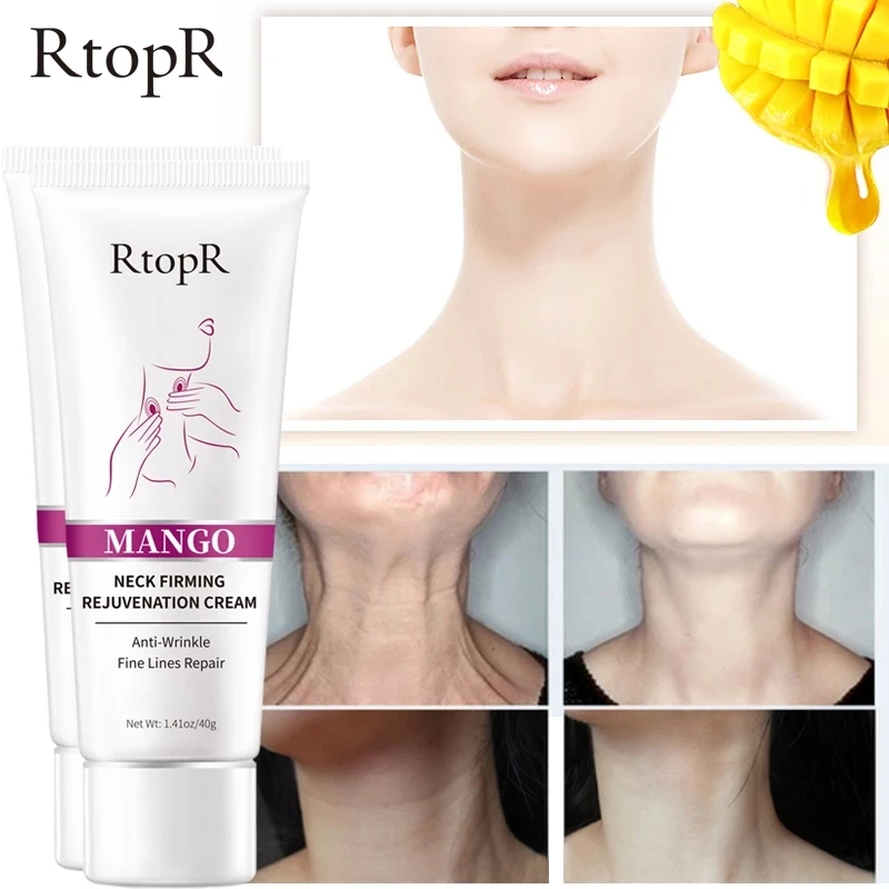 40g RtopR Neck Firming Rejuvenation Cream Anti-wrinkle Firming Skin Whitening Moisturizing Neck Serum Mild Peeling Neck Care