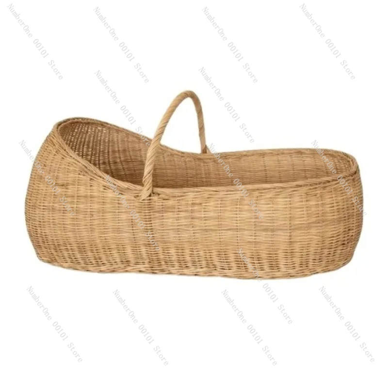 

Woven natural cane baby diaper changing basket with thick foam mattress for Vietnamese baby changing basket