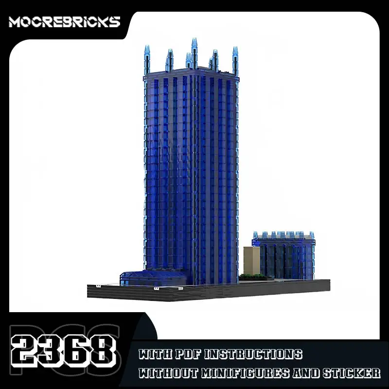 MOC-48971 PPG Place Building Blocks Classic City Center Architecture Model DIY Assembly Bricks Toy Set Children's Xmas Gift