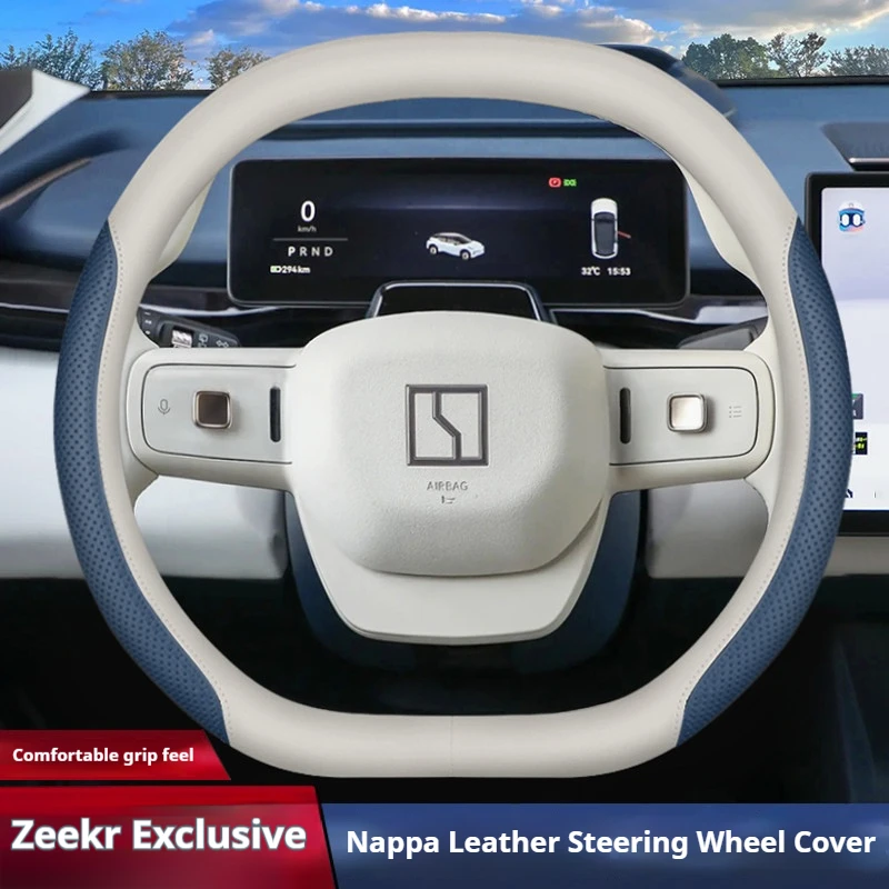 

For Zeekr 001 FR 007 009 7X Mix 2023 2024 2025 Car Auto Steering Wheel Cover Anti Slip Special Protective Interior Accessories
