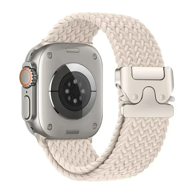 Gevlochten band Solo Loop voor Apple Watch Ultra2 49 mm 46 mm 44 mm 45 mm 42 mm 40 mm 41 mm Parachuteknopband Serie 10 9 SE 8 7 6 5 4