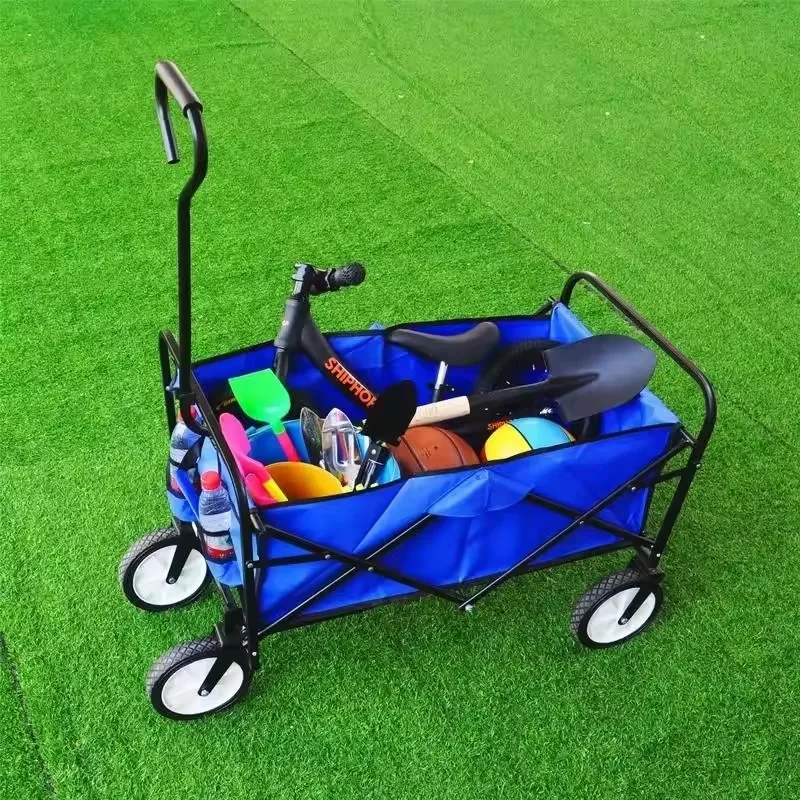 Heavy Duty Folding Beach Outdoor Wagon Carts Collapsible Garden Carts with Platform for Shopping