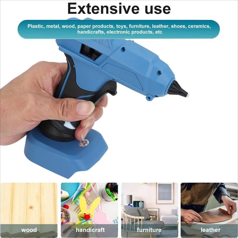40 W/100 W Cordless Glue Gun Kit Complete with 7/11 Mm Glue Sticks Compatible for Makita/Milwaukee 20 V Lithium-ion Batteries view 4