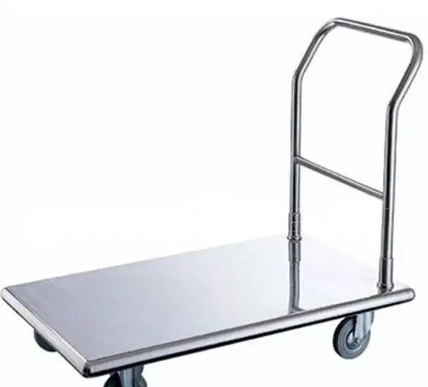 

Wholesale High Quality 201/304Stainless Steel Platform Trolley Cart for Storage Garden Warehouse
