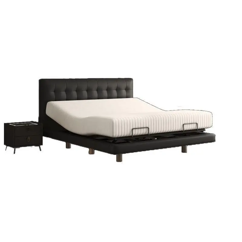 Waffle small apartment tatami home intelligent electric leather art bed