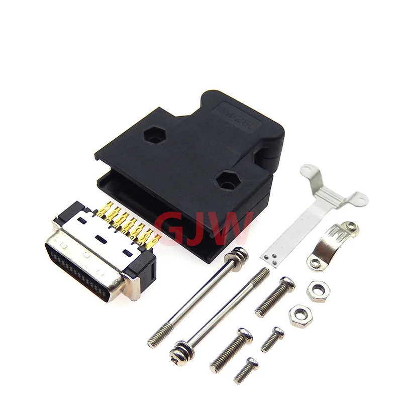 1pc SCSI-26P Connector MDR 26 Pin MDR Male Servo Receptacles Header Gold Plated Contact Cable Mount