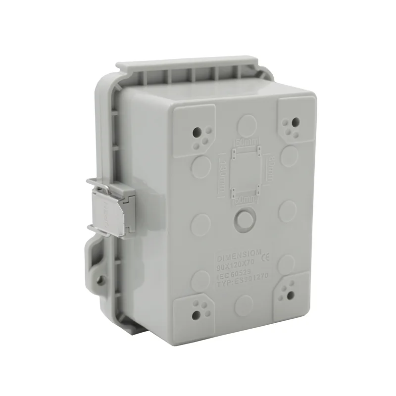 120×90×70mm Grey Color IP67 Weatherproof Dustproof Outdoor Electrical Terminal Block Project Case Indoor Electronic Juction Box