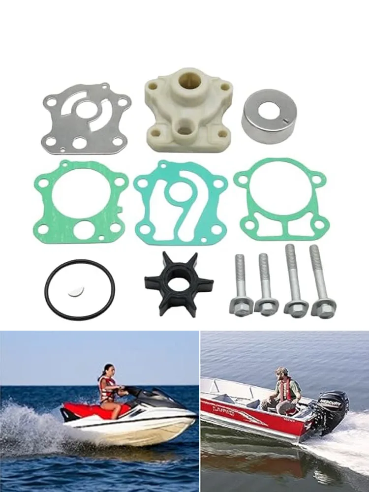 

Yamaha outboard engine 2 stroke 40; 50 horsepower, water pump impeller repair kit replacement 6H4-W0078-00 (13 piece set)