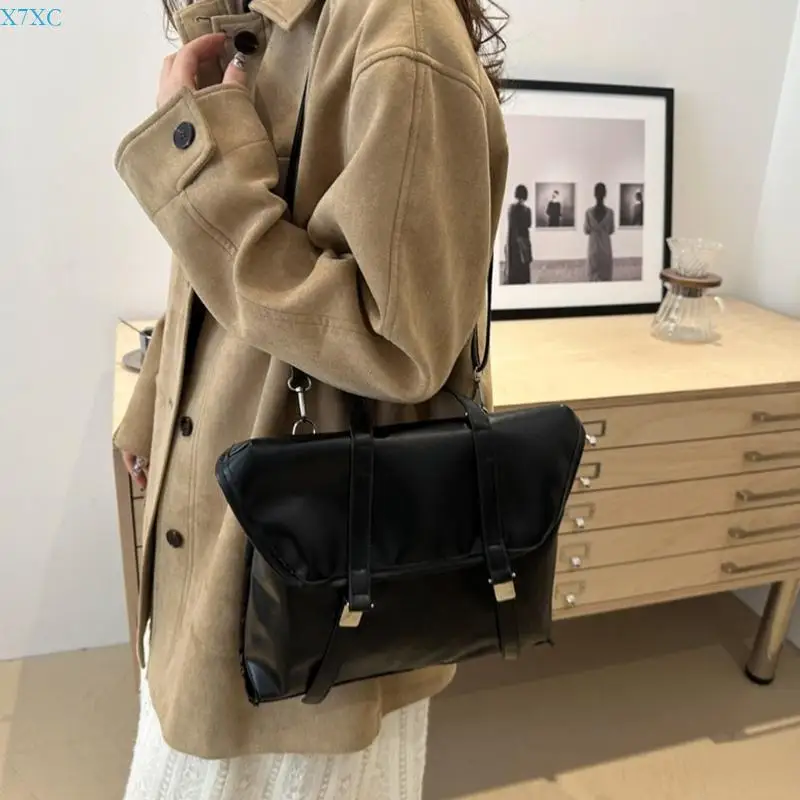 X7XC Fashionable Underarm Shoulder Bag For Women PU Leather School Backpack Suitable For Office School And Daily Use