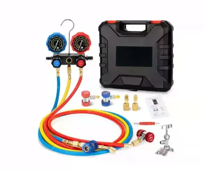

R134a Refrigerant Gauge Set, Multi-Gas Manifold for R410a R22 R404a AC Pressure Testing